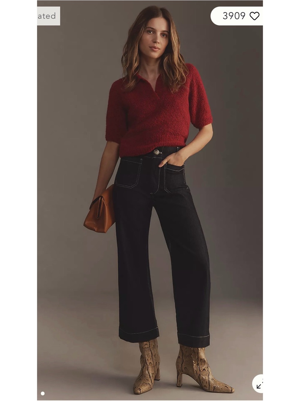 High-Rise Wide-Leg Black Jeans - Straight Cuff